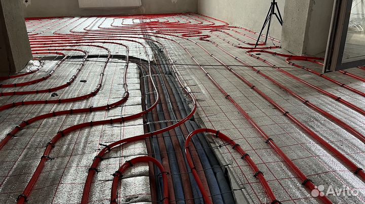 Теплый пол. Монтаж отопления. Водоснабжение