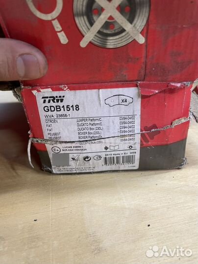 Тормозные колодки Fiat Ducato