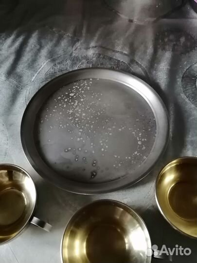 Кофейный набор из мельхиора, солонка из мельхиора