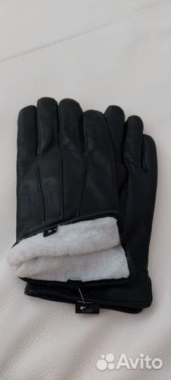 Перчатки муж-е зим-е из кожи козлика наб-я шерсть
