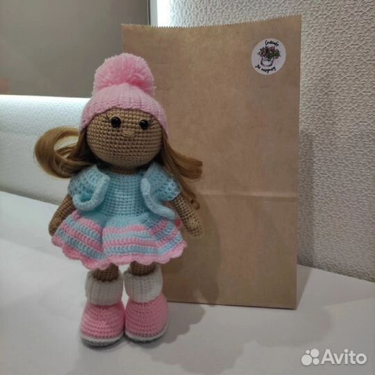 Интерьерная кукла ручной работы. Вязаная кукла