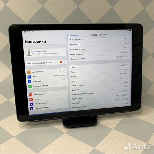 Планшет iPad Air 1 64GB LTE Space Gray