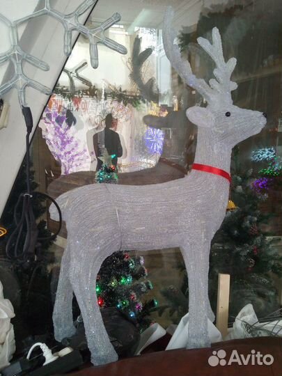 Олень акриловый светодиодный