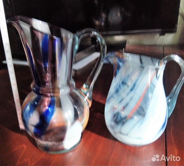 Молочники, Кувшинчики, винтаж 1960-е гг стекло