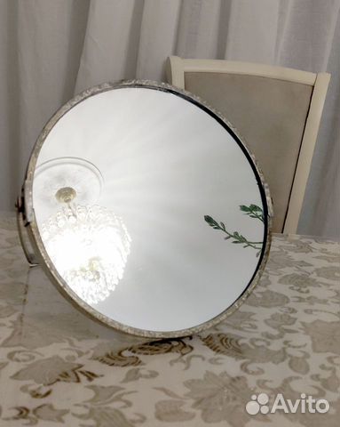 Зеркало настольное винтаж СССР + зажим для ресниц