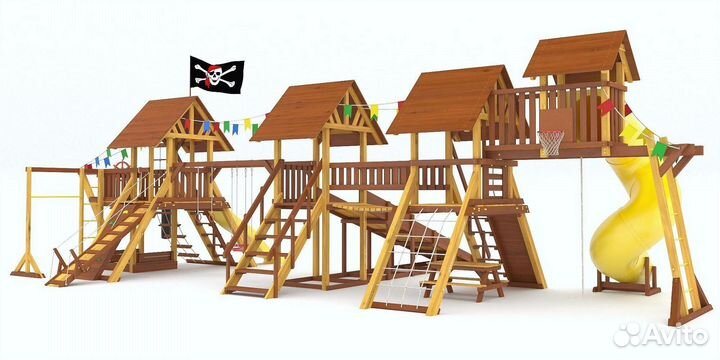 Детский комплекс песочница горка качели доставка