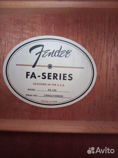 Акустическая гитара fender FA-125