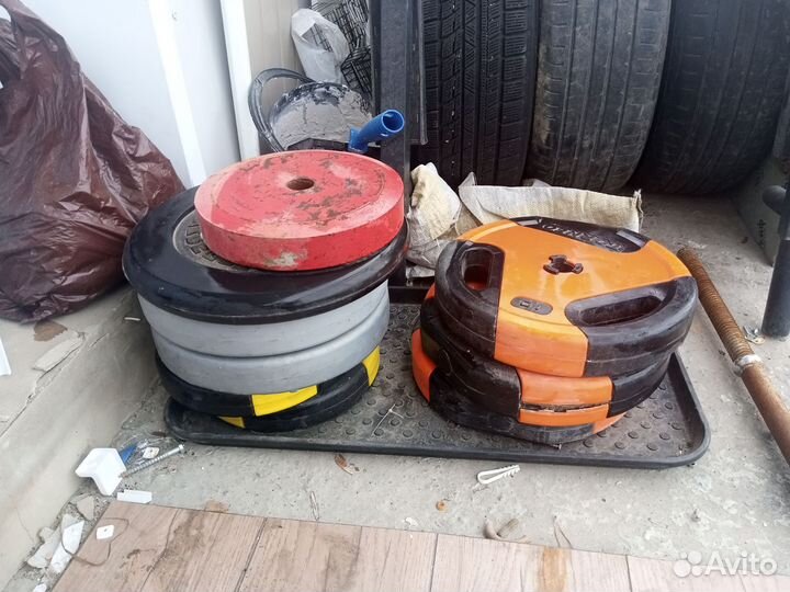 Штанга гриф блины бу