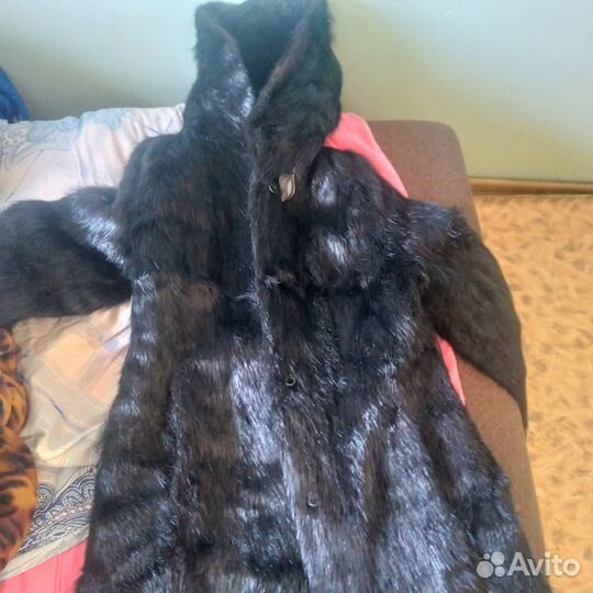 Шуба норковая с капюшоном 46 48
