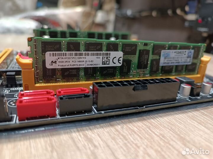 Комплект материнская плата X79 Xeon 2689 озу 32Gb