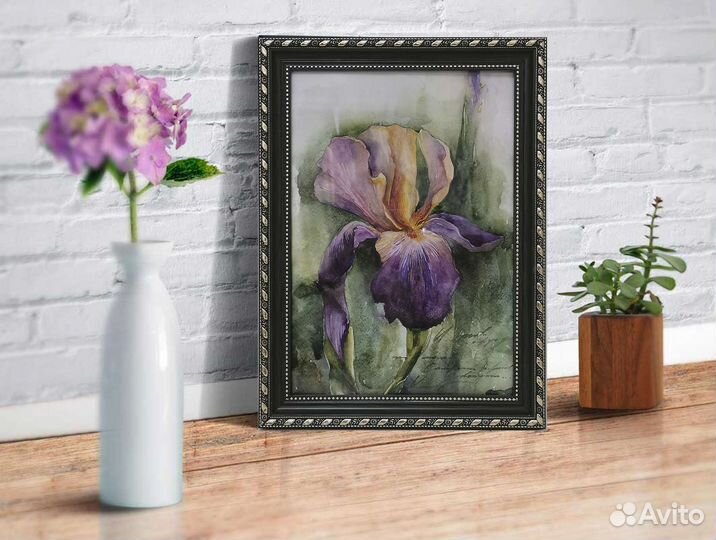 Картина акварель цветы