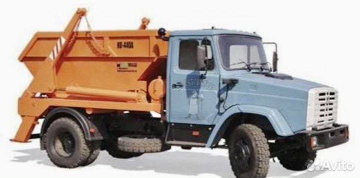 Вывоз мусора бункерами 8м3