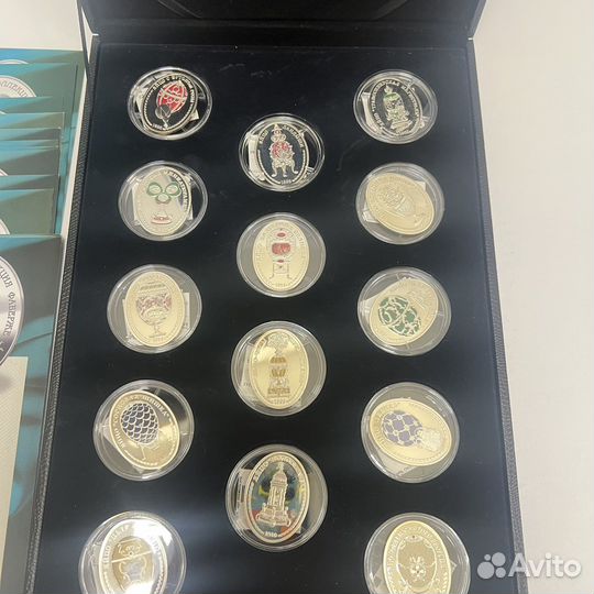 Набор Серебряных Медалей Карл Фаберже Серебро