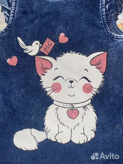 Джинсовый сарафан для девочки 92р