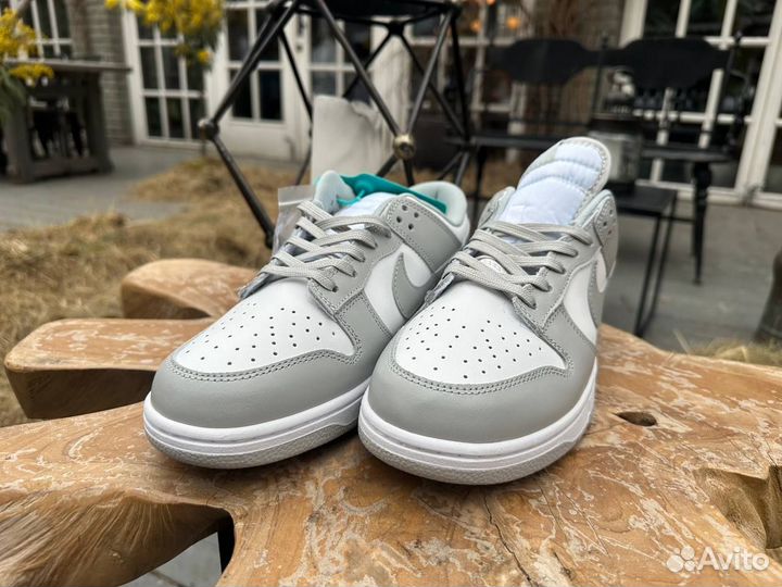 Кроссовки nike dunk LOW grey FOG