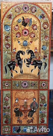 Сувенирные доски в стиле Городецкой росписи