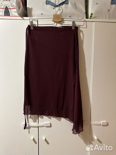 Юбка тюль бордо 42 размер