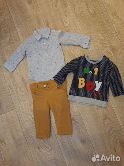 Костюм тройка 6-9 месяцев
