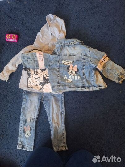 Джинсовый костюм для девочки