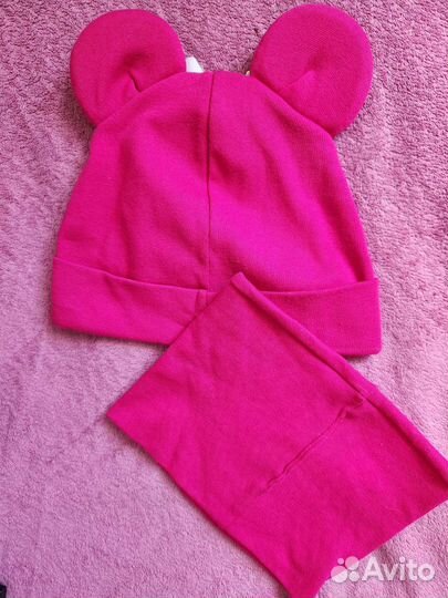 Шапка со снудом для девочки 4, 5 лет