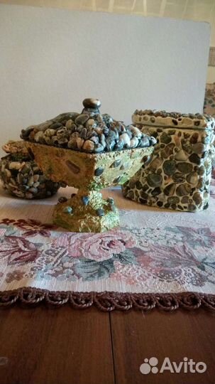 Декор морской галькой. Подсвечники и не только