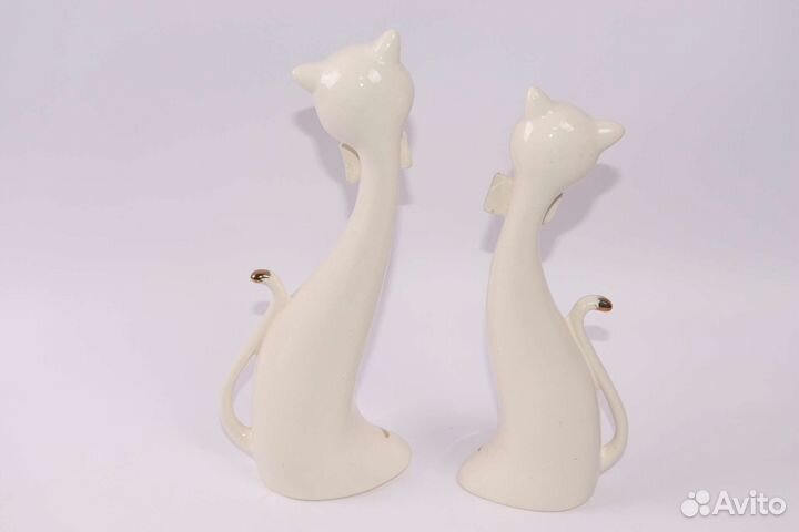 Фарфоровые статуэтки «Пара кошек»