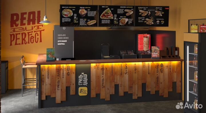 Кафе Гриль и Лаваш - 80 м2. Шаурма. Франшиза