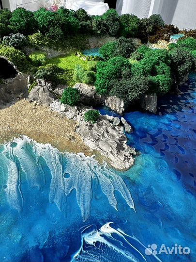 Картина из эпоксидной смолы. Море