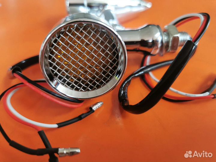 Поворотники хром сталь LED