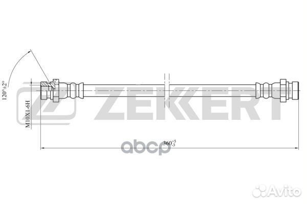 Шланг тормозной задний Mitsubishi L200 III IV
