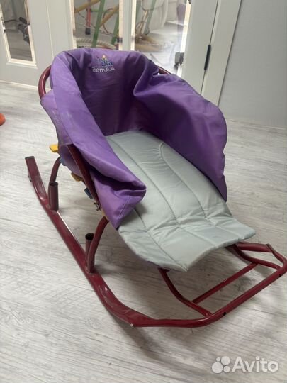 Детские санки с ручкой