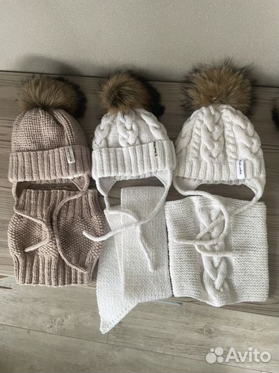 Зимние вязаные шапки