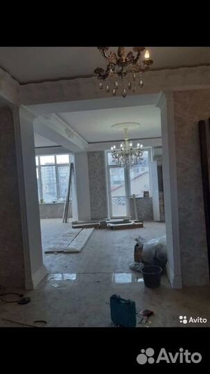 Ремонт квартир под ключ. Шпаклёвка и обои