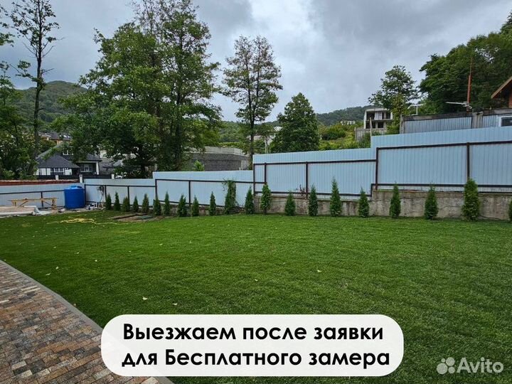 Укладка рулонного газона. Озеленение участка