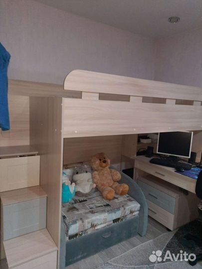 Кровать чердак с ортопедическим матрасом 190x90