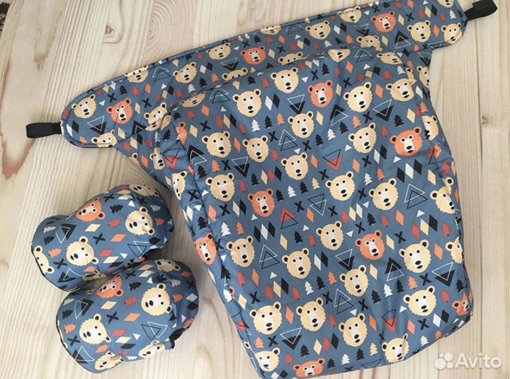 Муфта и тёплая накидка на ножки для коляски