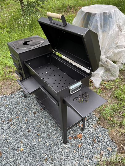 Мангал с печью под казан