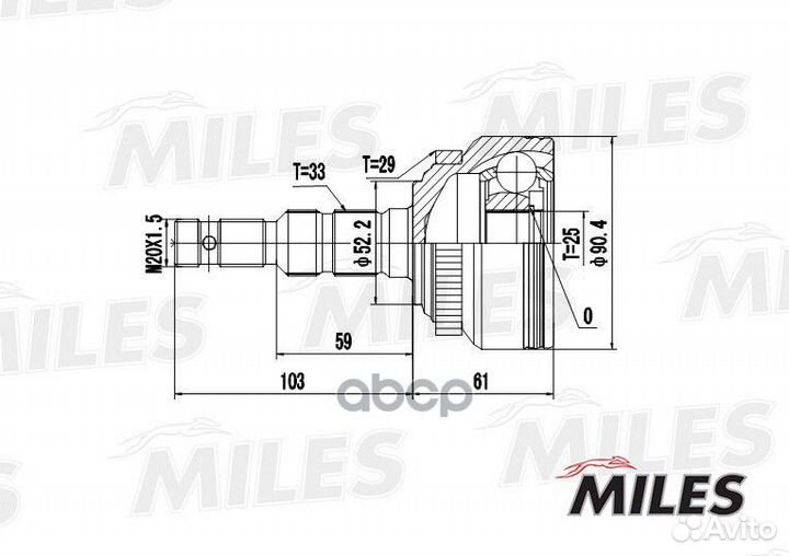 ШРУС наружный opel astra/vectra/zafira 1.8-2.5