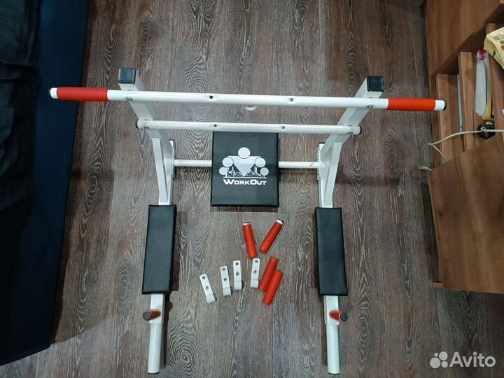 Турник Брусья Пресс настенный белый