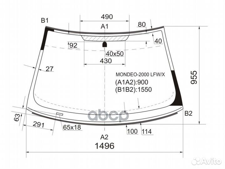 Стекло лобовое ford mondeo 4/5D 00-07 mondeo-20