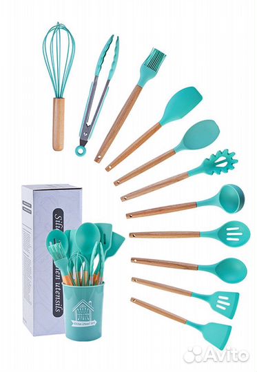 Набор кухонных принадлежностей 12предметов новый