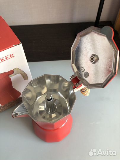 Гейзерная кофеварка Тунис 150 мл (красная)