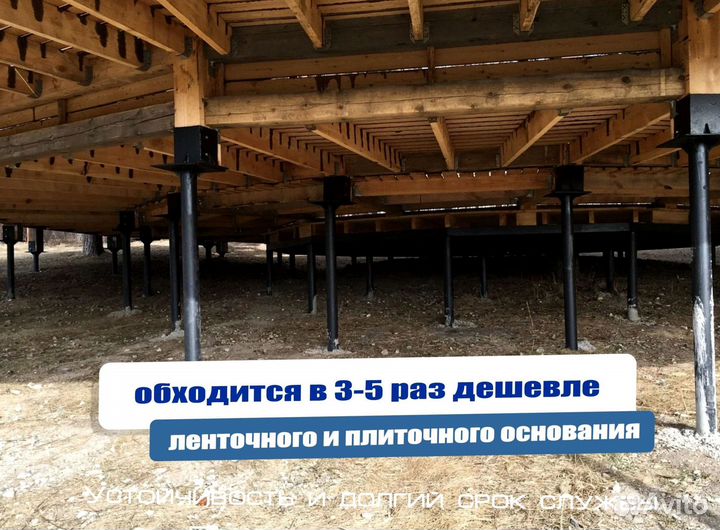 Фундамент на винтовых сваях