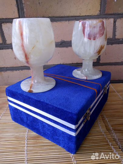 Бокалы для хереса из оникса в подарочной коробке