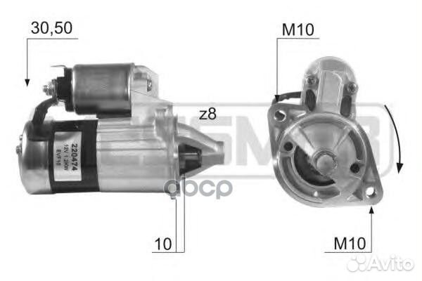 220474 стартер 1.2Kw Mitsubishi Carisma, Volvo