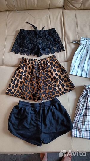 Шорты разные тканевые на завязке 40-42
