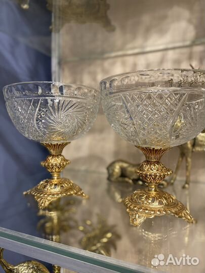 Ваза конфетница хрусталь