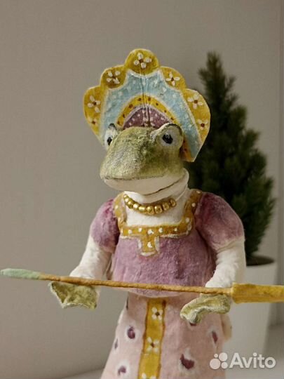 Царевна лягушка ватная игрушка