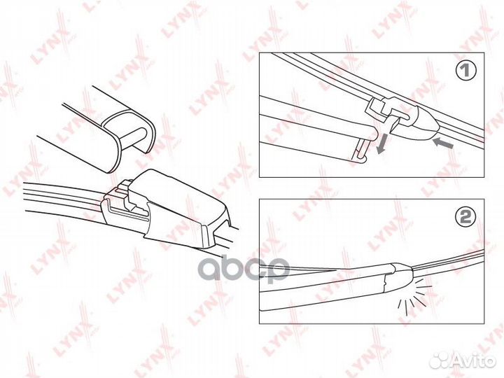 Щетка стеклоочистителя задняя 400мм зад LR4