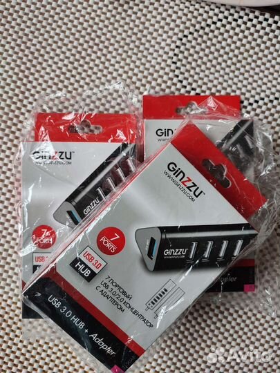 USB разветвитель, концентратор, хаб ginzzu 7портов